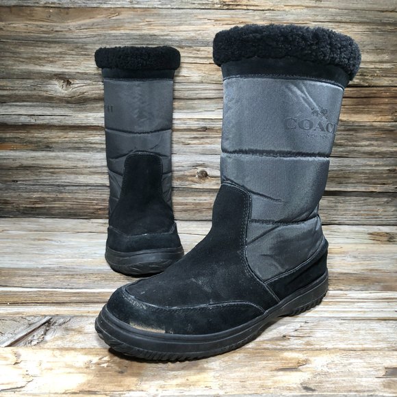 Coach Shoes - Coach Black Mid Winter Snow Boots Women's US 8B, EU 38